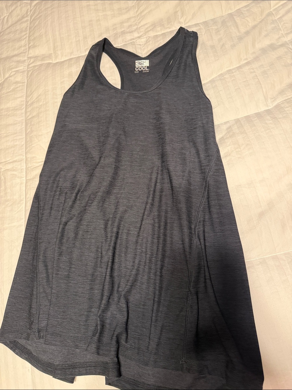 32’ Cool Sleeveless Racerback Tank Top - Charcoal Black
